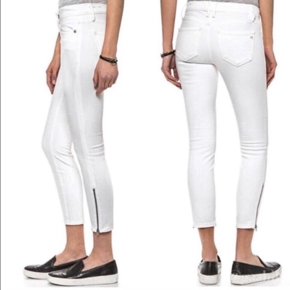 Sale!! Madewell Off White Skinny Ankles Jeans W/Zipper
